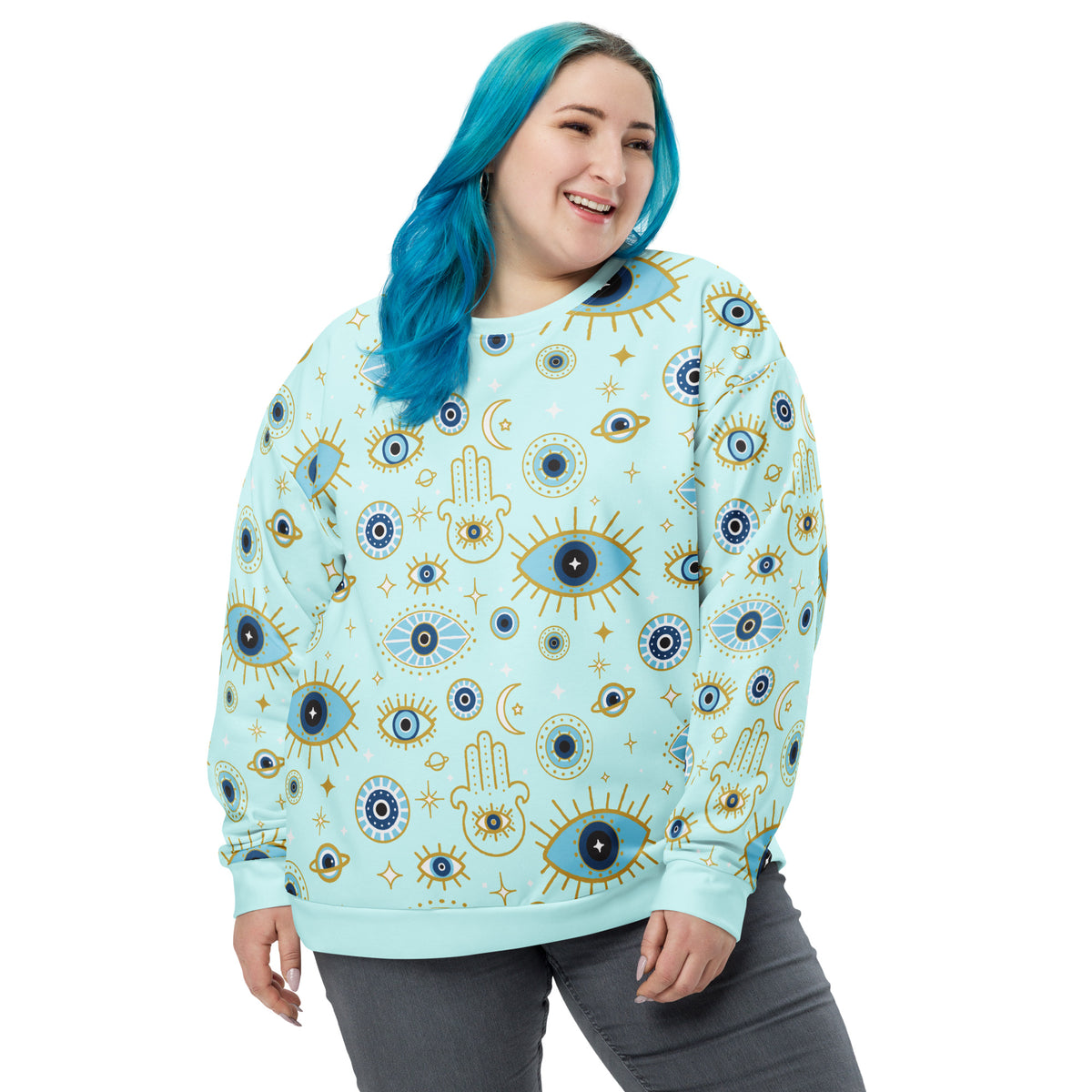 All Over Protection - Sweatshirt in Sky Blue